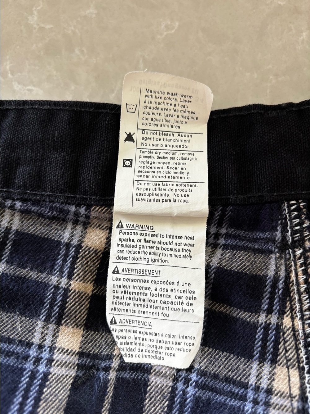 Carhartt 100071 Black Double Knee Flannel Lined Pants 36x34 Discontinued - Picture 14 of 14